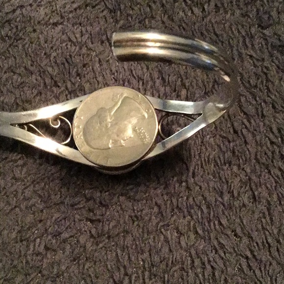 VINTAGE STERLING SILVER GEMSTONE π BRACELET! - Picture 6 of 7